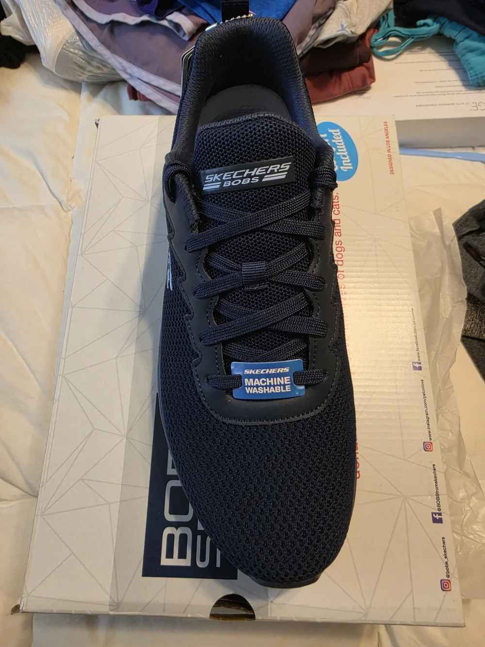 Skechers Men’s Navy Memory Foam Slip-On Sneaker